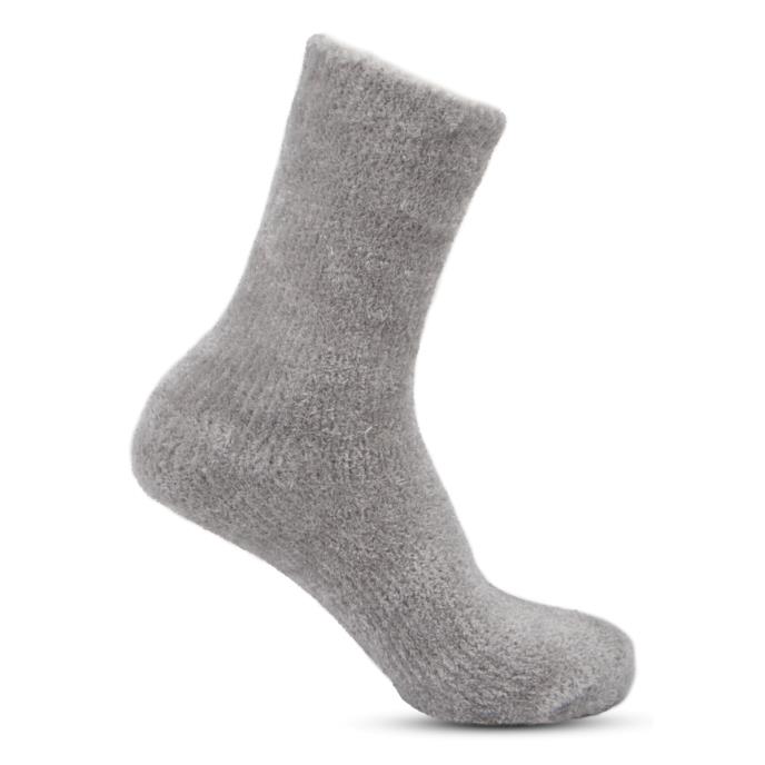totes Ladies Fair Isle Chenille Bed Socks (Twin Pack) Grey Extra Image 5